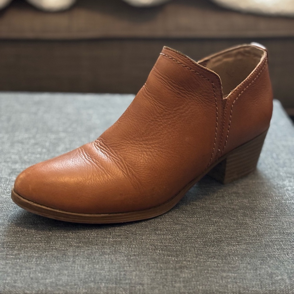 Naturalized Brown Leather Ankle Boot